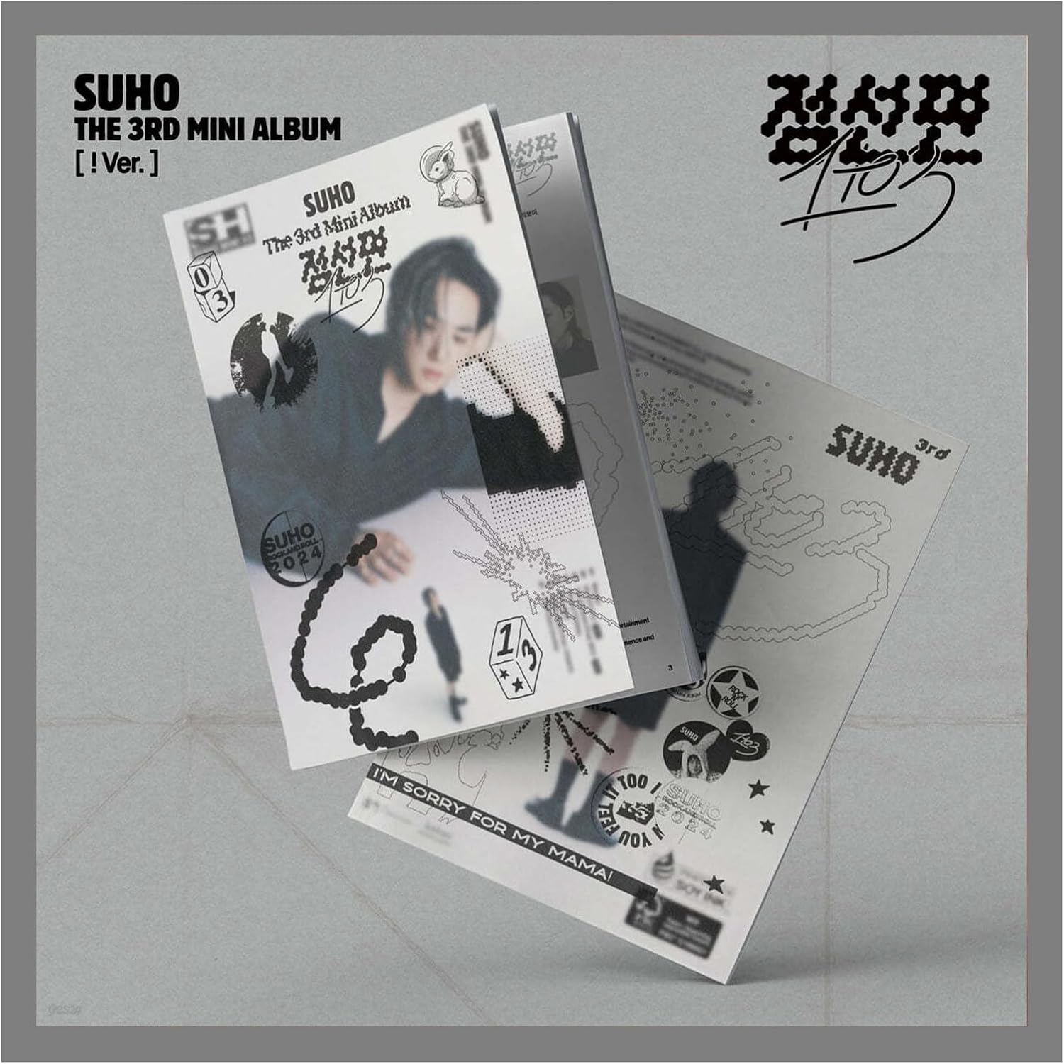 EXO Suho 점선면 1 to 3 Dot Line Surface 3rd Album with Tracking Sealed SU HO (Full 4SET(!+?+SMini+Tape))