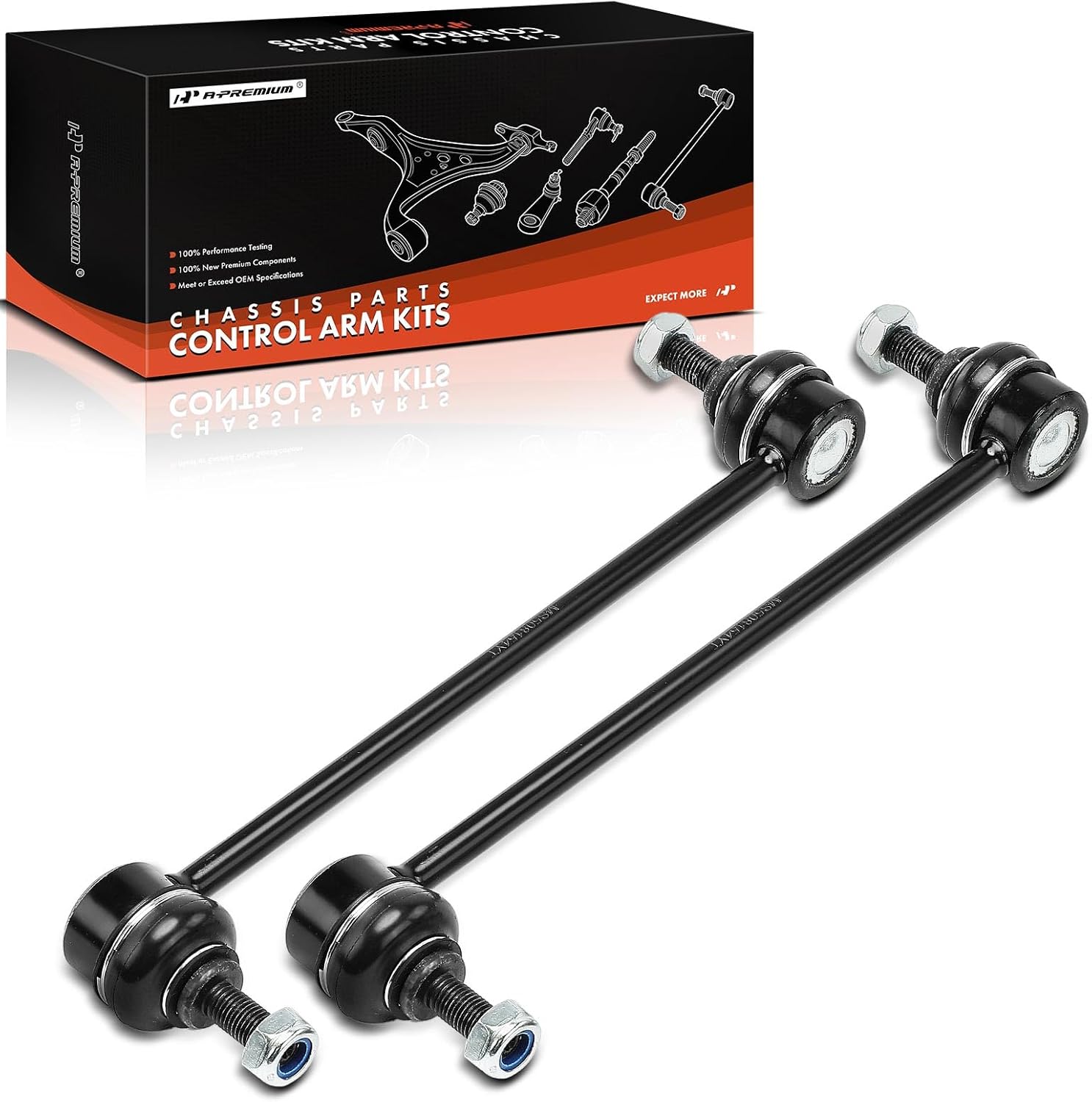 A-Premium 2 x Front Sway Bar Links Stabilizer Bar Links, Compatible with Chevrolet Spark 2013 2014 2015, Spark EV 2014 2015 2016