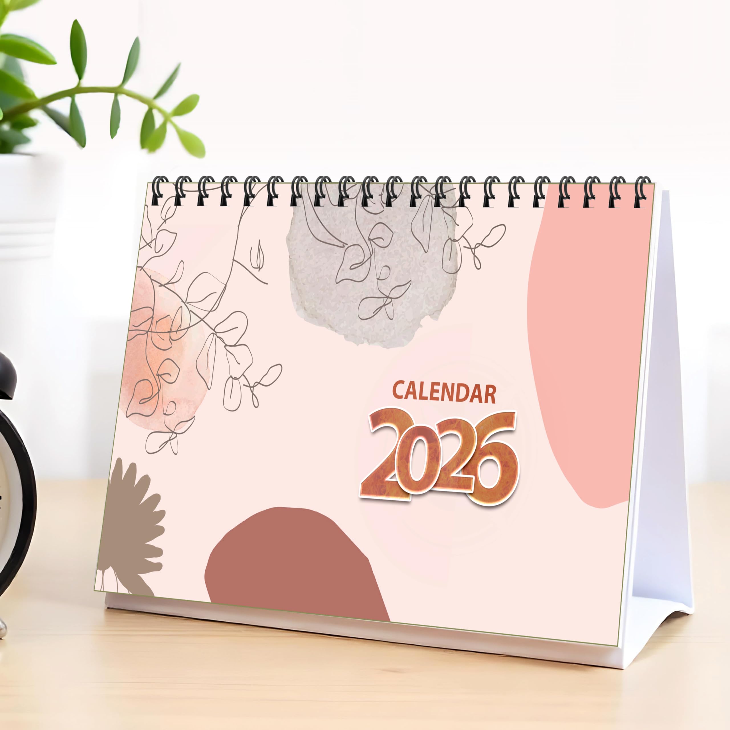 Trueflair Table Desk Calendar 2026, A5 Size, For Home And Office Use, Study Planner And Daily Tracking Organiser (Design 3)