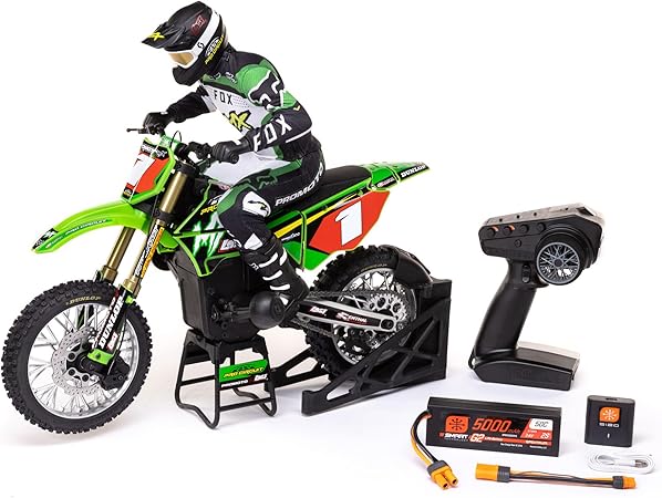 Amazon.com: Losi RC Motorcycle Promoto-MX 1/4 Motorcycle Ready-to-Run ...