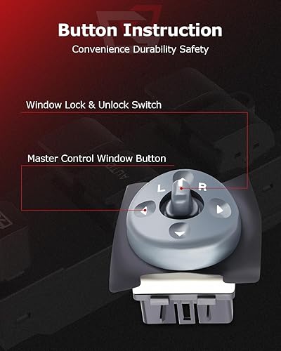 Miniatura 3 de GDSMOTU Interruptor de elevalunas eléctrico delantero izquierdo compatible con Chevrolet para C2500 1995-2000 para GMC para K3500 1995-1999,