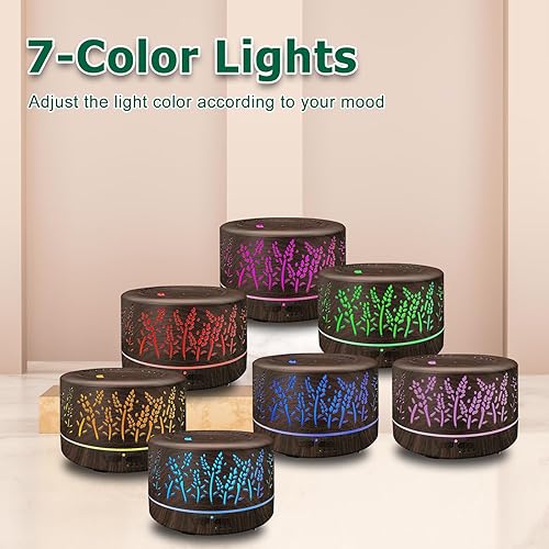 Miniatura 5 de Difusores de aceites esenciales para habitación grande, difusores de aceite esencial de 21.1 onzas líquidas para el hogar, apagado automático sin