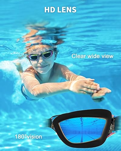 Miniatura 6 de Hurdilen Gafas de natación para niños gafas de natación para niños con clip de nariz tapones para los oídos