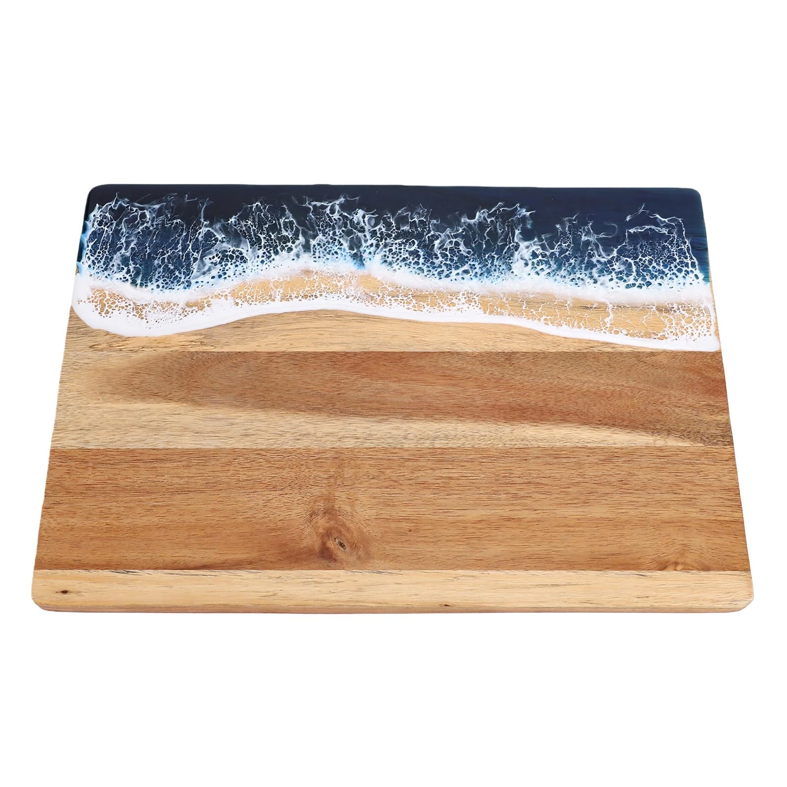 Tangxi Tabla de Cortar de Madera Decorativa con Diseño de Olas