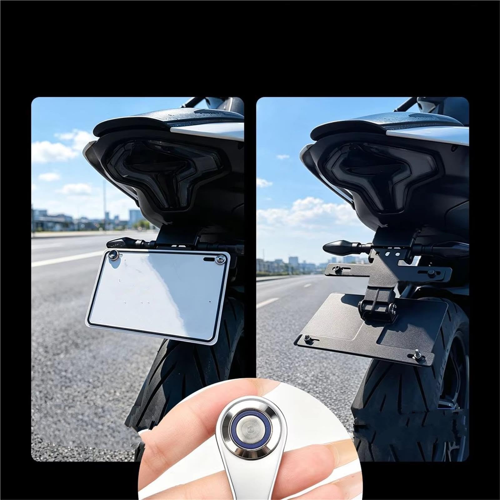 Support Plaque D'immatriculation Moto