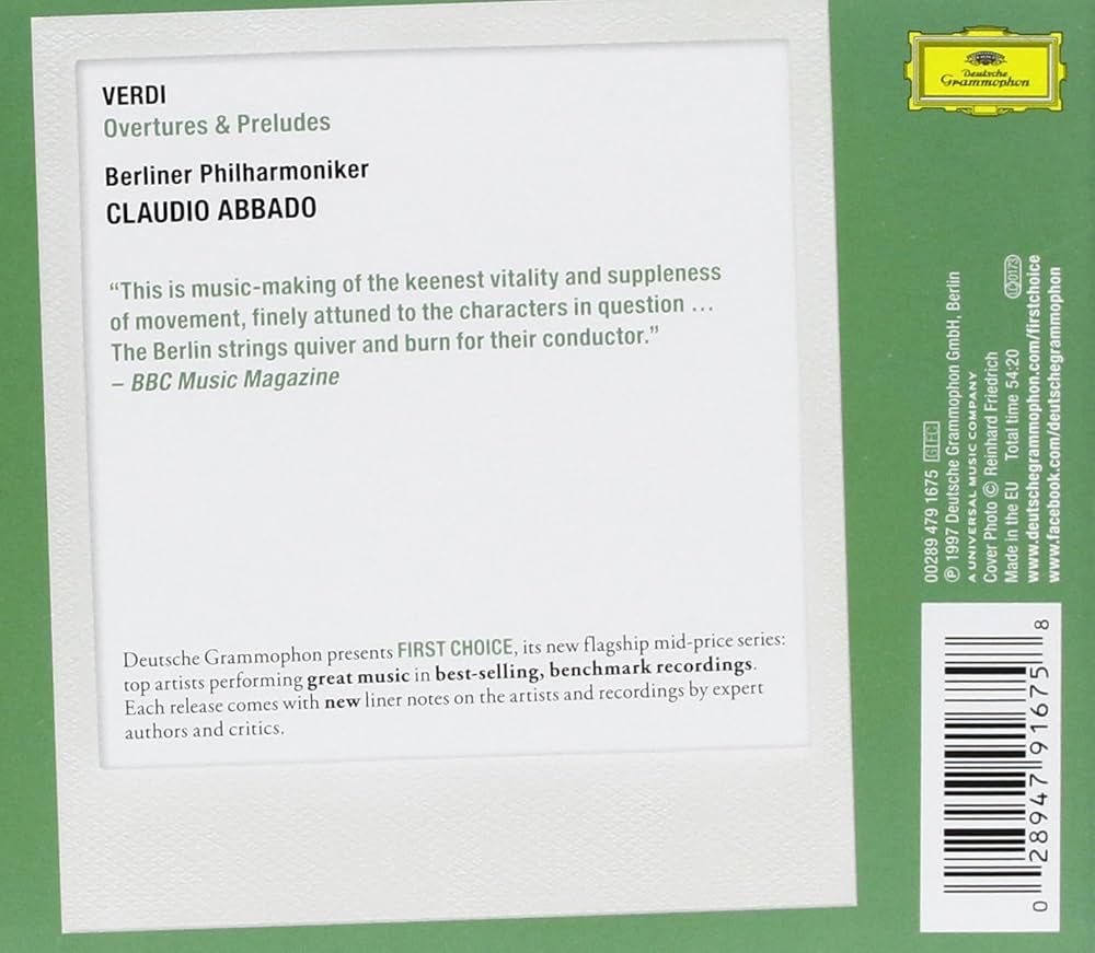Amazon.com: Verdi: Overtures & Preludes: CDs & Vinyl