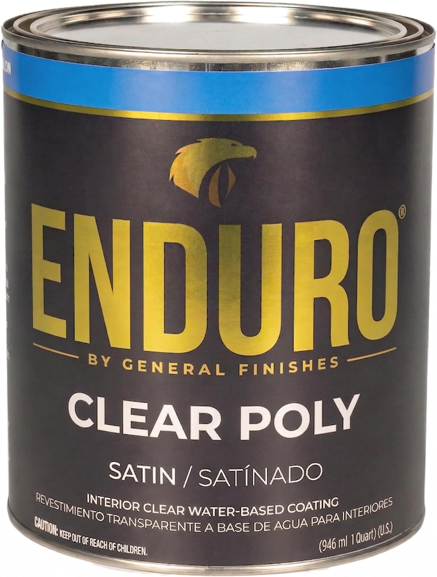 General Finishes Enduro Water Based Clear Poly, 1 Quart, Satin