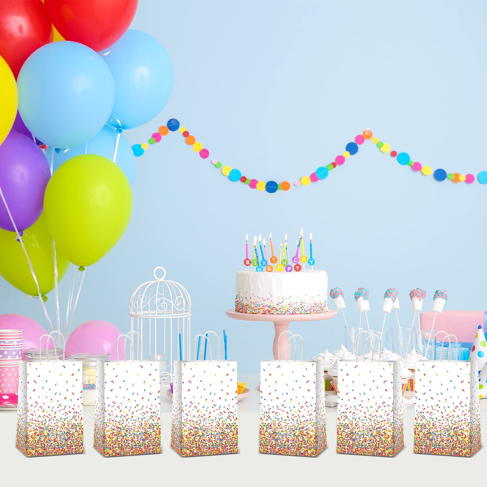 12 Konfetti-Papiertüten Für Süßigkeiten – Süße Party-Deko In Pastell