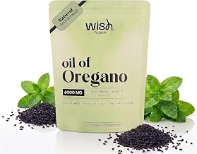 Oil of Oregano 6000mg, High Potency 20:1 Extract with Black Seed Oil for Immune, Bone Health & Antioxidant Support, Easy to Swallow 100 Softgels