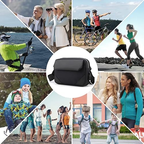 Miniatura 6 de Riñoneras de pecho cruzado para mujeres y hombres para viajes al aire libre, senderismo, Riñonera - Negro