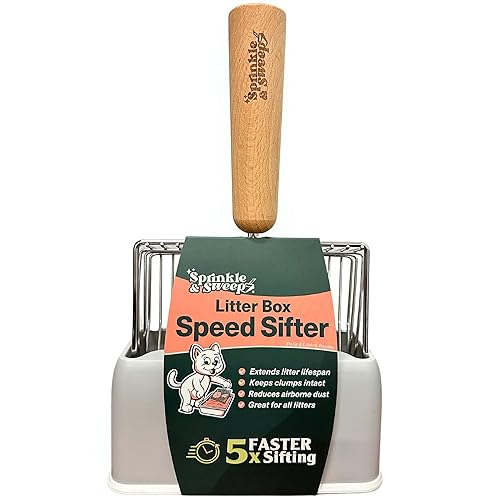 Cat Litter Scoop, Metal Litter Scooper – 5X Faster No-Shake
