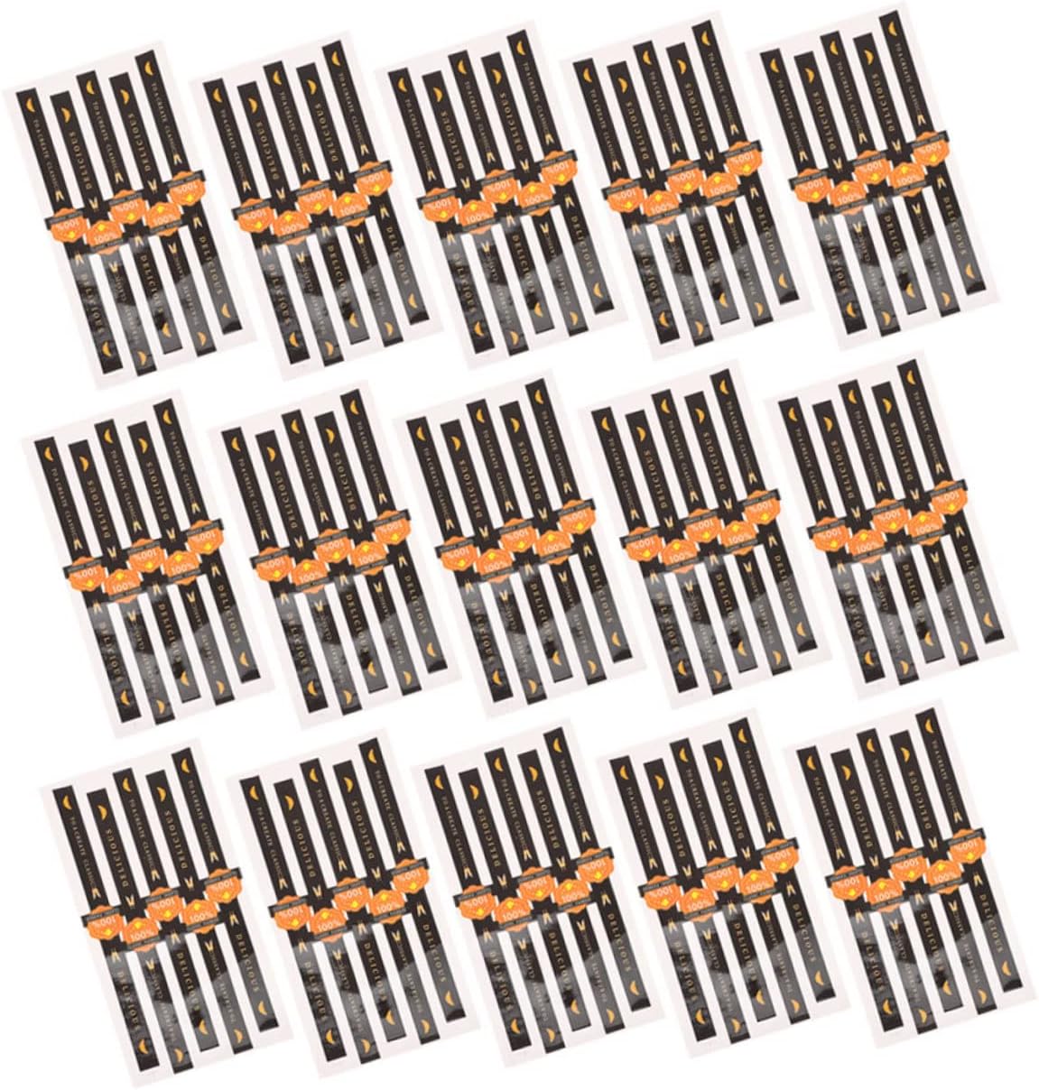 GANAZONO 200 pcs Stickers Pastry Seal Strip Pastry Seal Sticker self Adhesive Paper Decorative Baking Labels Cake Decoration Cookie Cake Chocolate Baker Kraft Paper