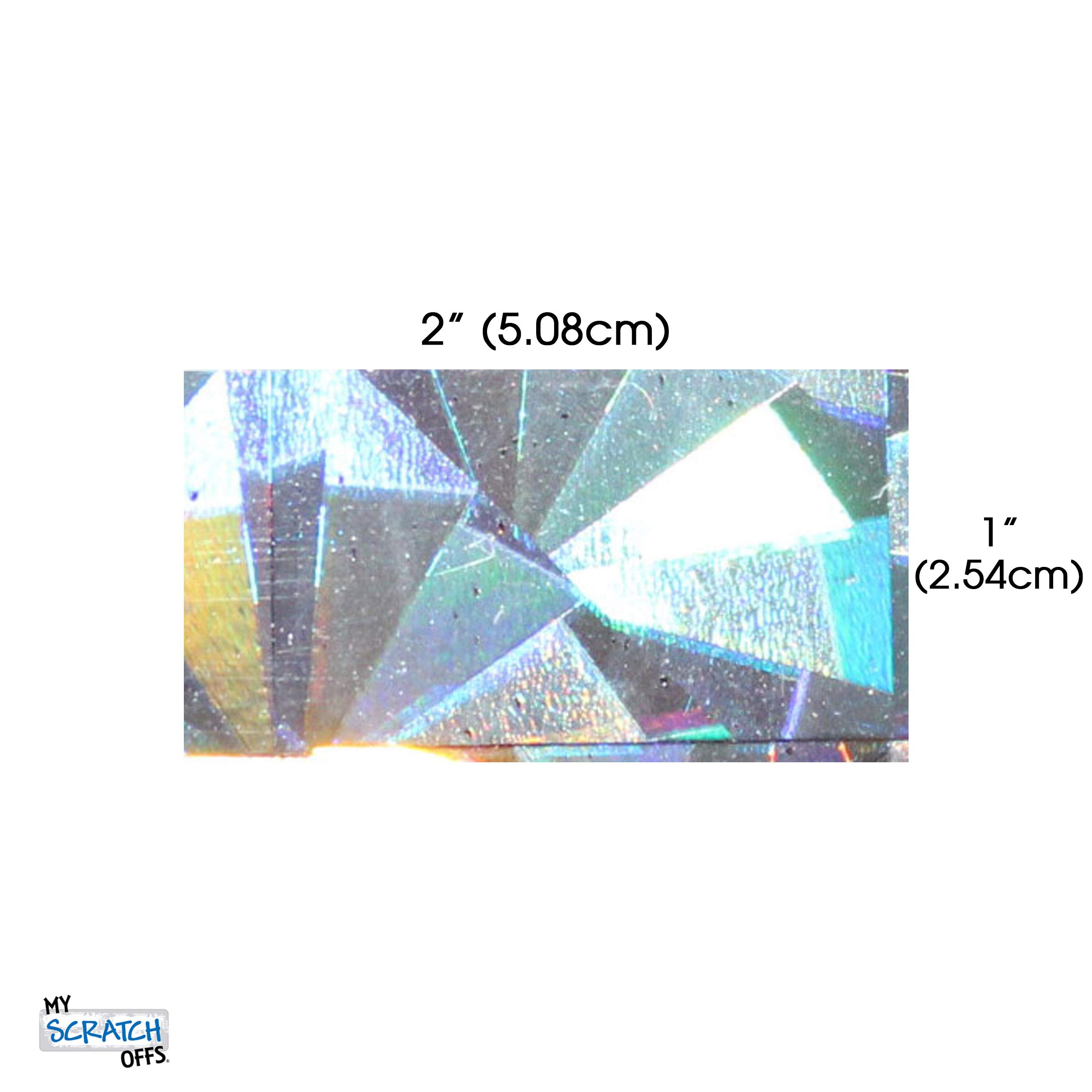 250 Pack Silver Hologram Scratch Off Stickers - DIY Labels For Parties, Weddings & Events - View #3