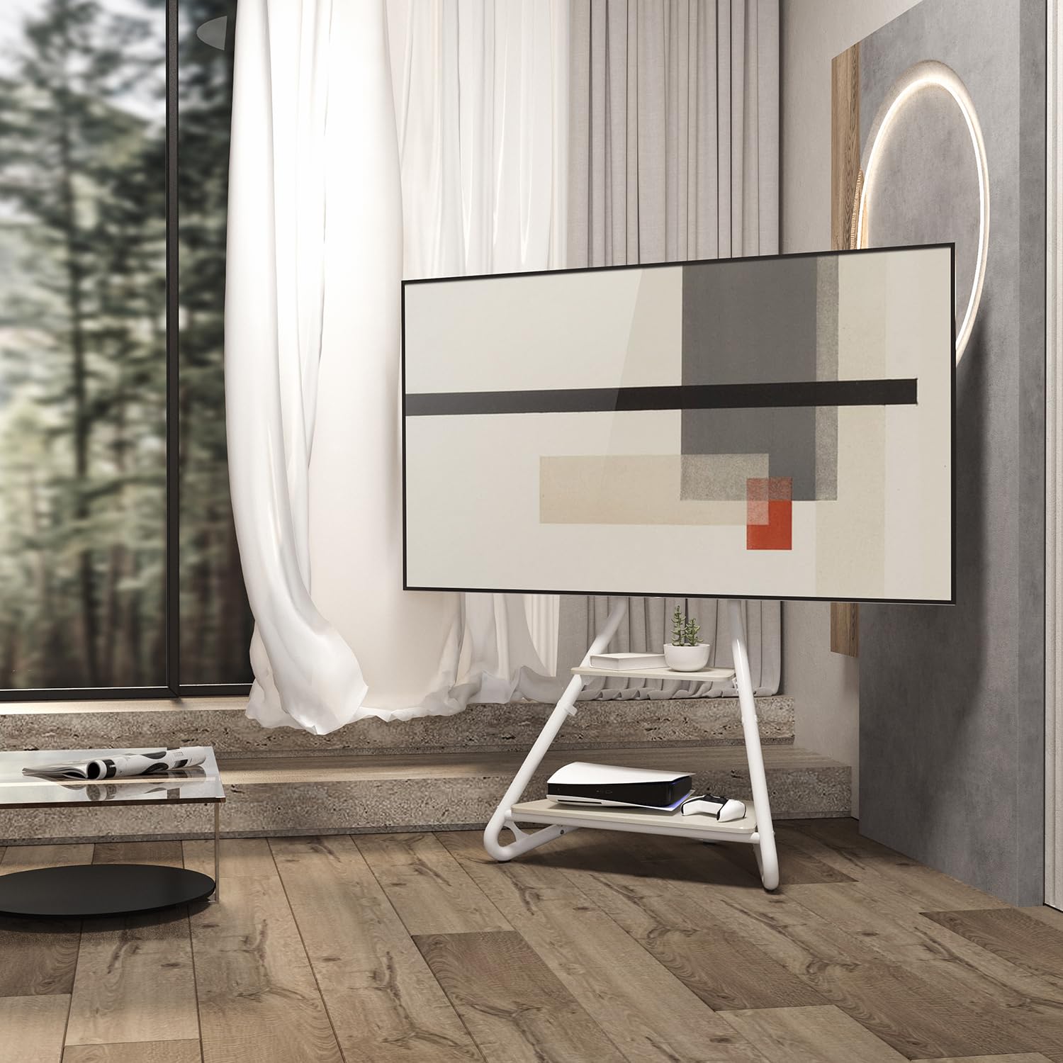 Maclean MC-455 Stojak, Czarny, 37"-75"