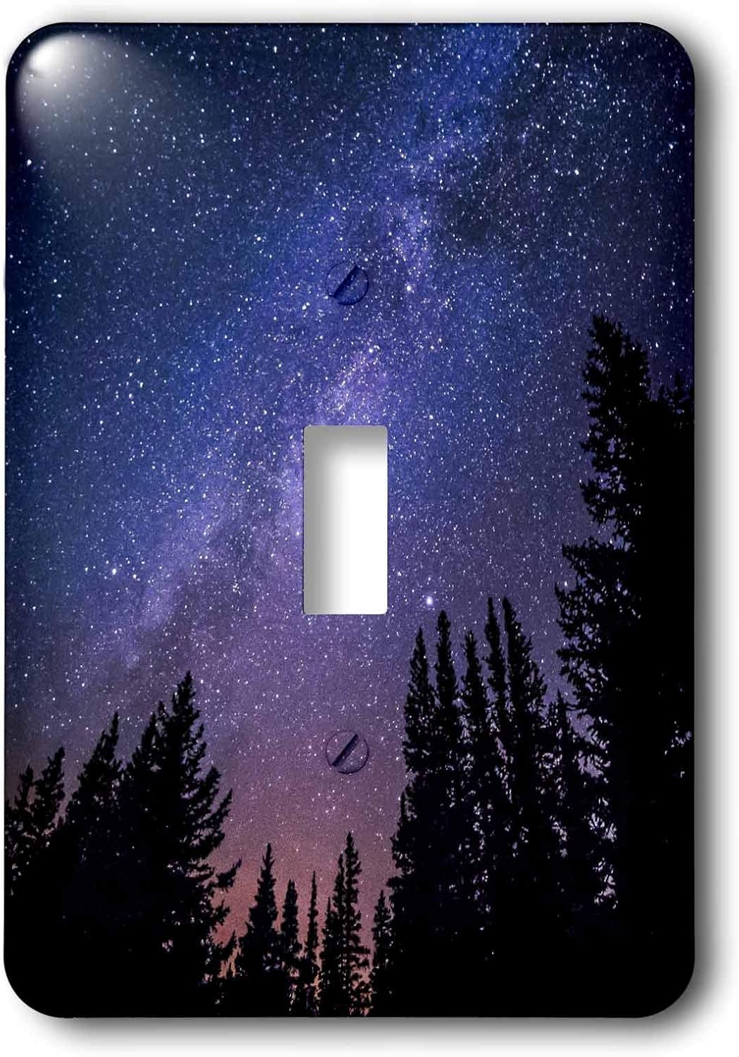 3dRose Starry Night Sky and Trees single toggle switch
