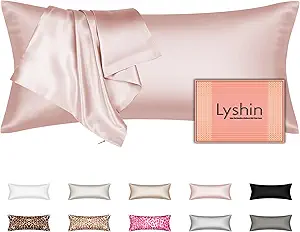 Silk Body Pillow Cover with Zipper, Mulberry Silk Pillow Cases Body Size Ultra Smooth and Soft Breathable Cooling Silk Satin Body Pillowcase for Hair and Skin (20x54 Inches, 1 Pack)