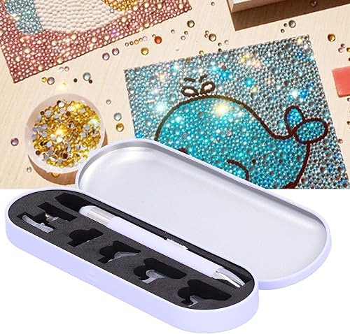 Miniatura 2 de Taladro luminoso USB recargable punto de cruz apliques herramienta de pintura con caja de almacenamiento bolígrafos de pintura (caja de bolígrafo de