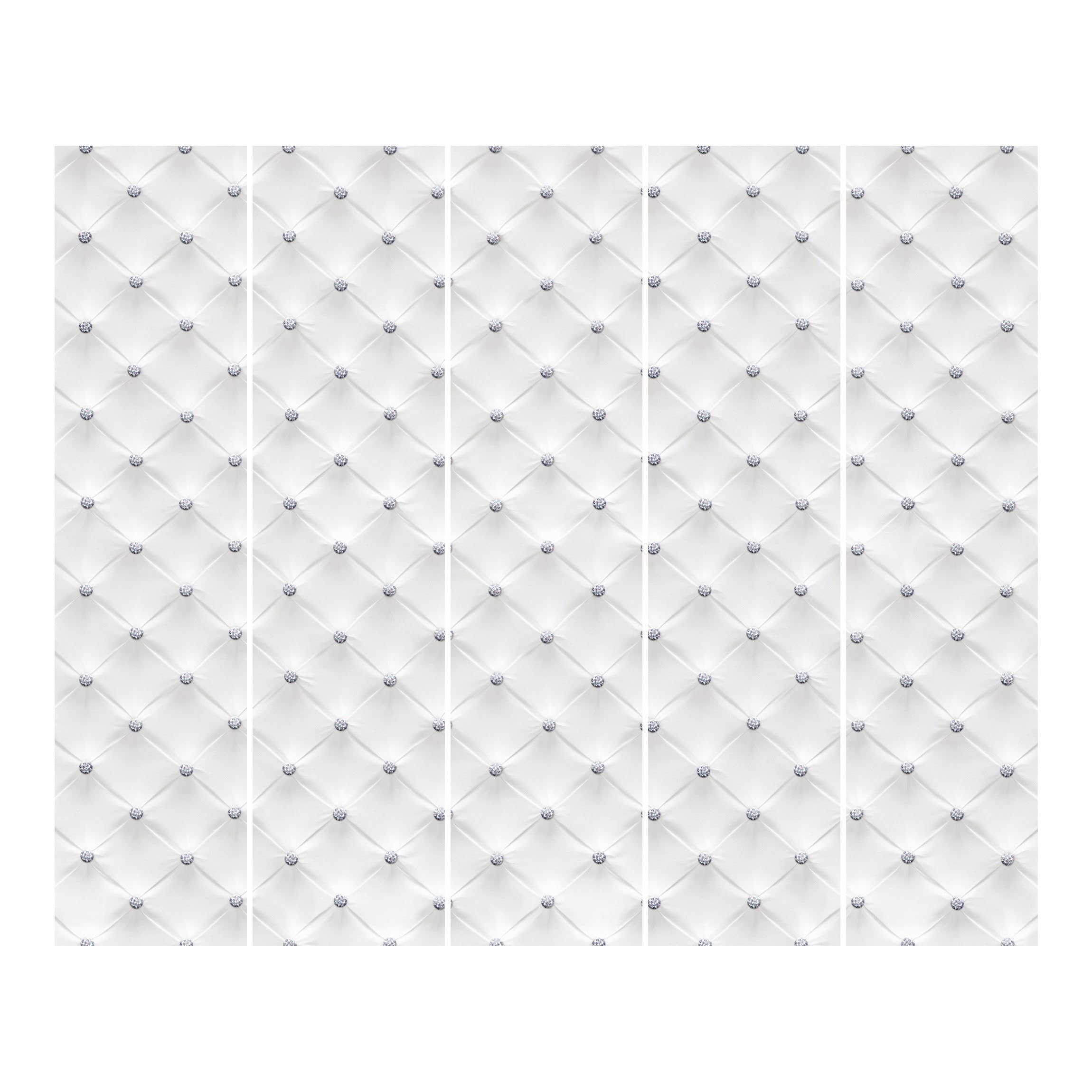 Schiebegardine halbtransparent 60er Paneel Klett Muster Textil lichtdurchlässig - Motiv Modern Flächenvorhang Wohnzimmer Schlafzimmer 1193 (300x250 cm - 5er Set)