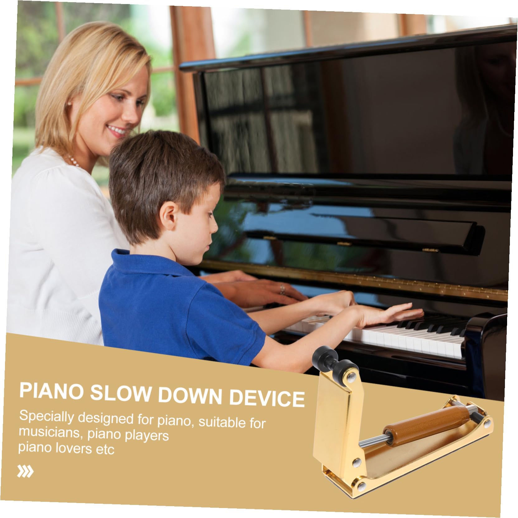 Abaodam Klavier Slow Fall Gerät aus Metall und Abs Resin zur Gepufferten Klavierabdeckung Praktisches Klavierzubehör für Sicheren Tastaturschutz bei Musikern