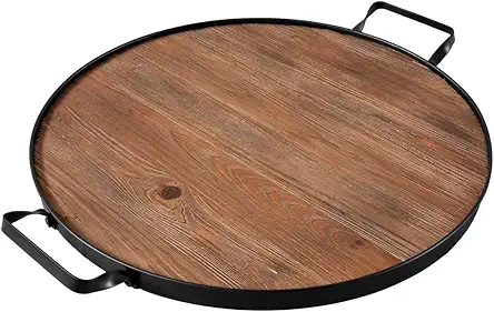 Thirteen Chefs Wine Barrel Inspired Serving Tray and...