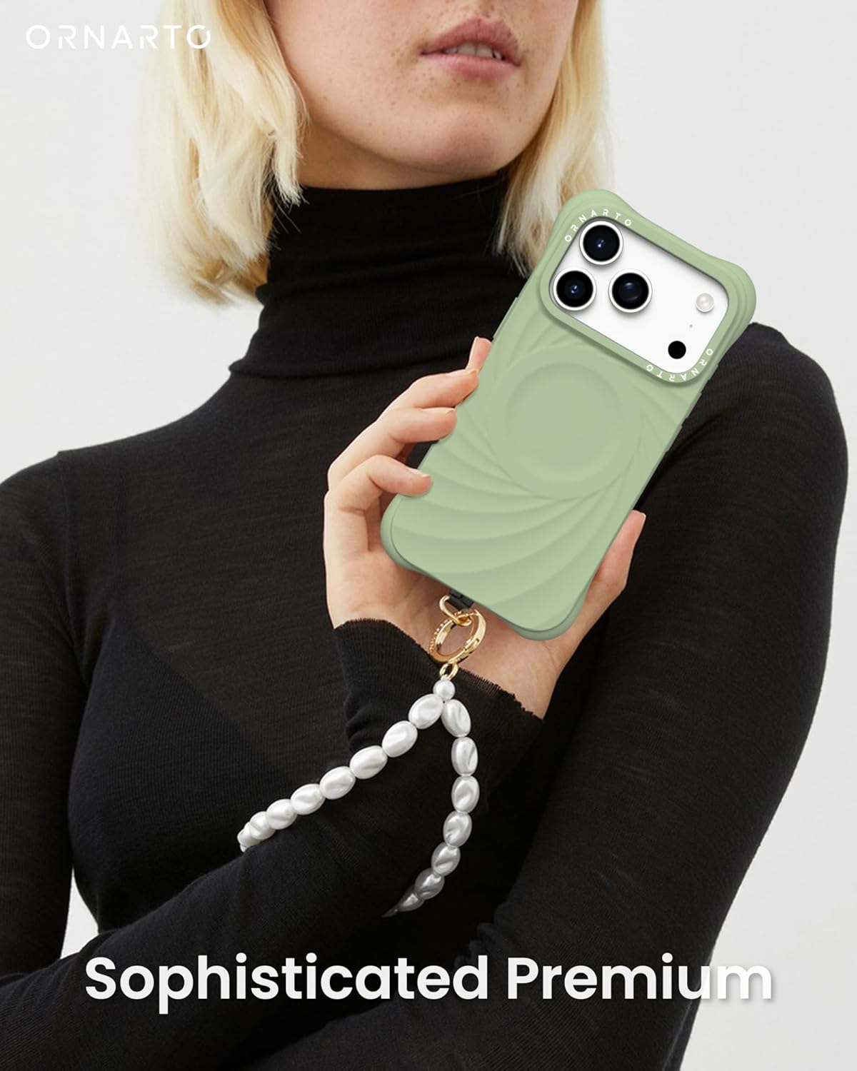ORNARTO Vortuxe for iPhone 17 Pro Max Case 6.9" | 2X MIL-STD Protection | Camera Button Control | Compatible with MagSafe | Sleek Aesthetic Liquid Silicone Phone Cover | Matcha
