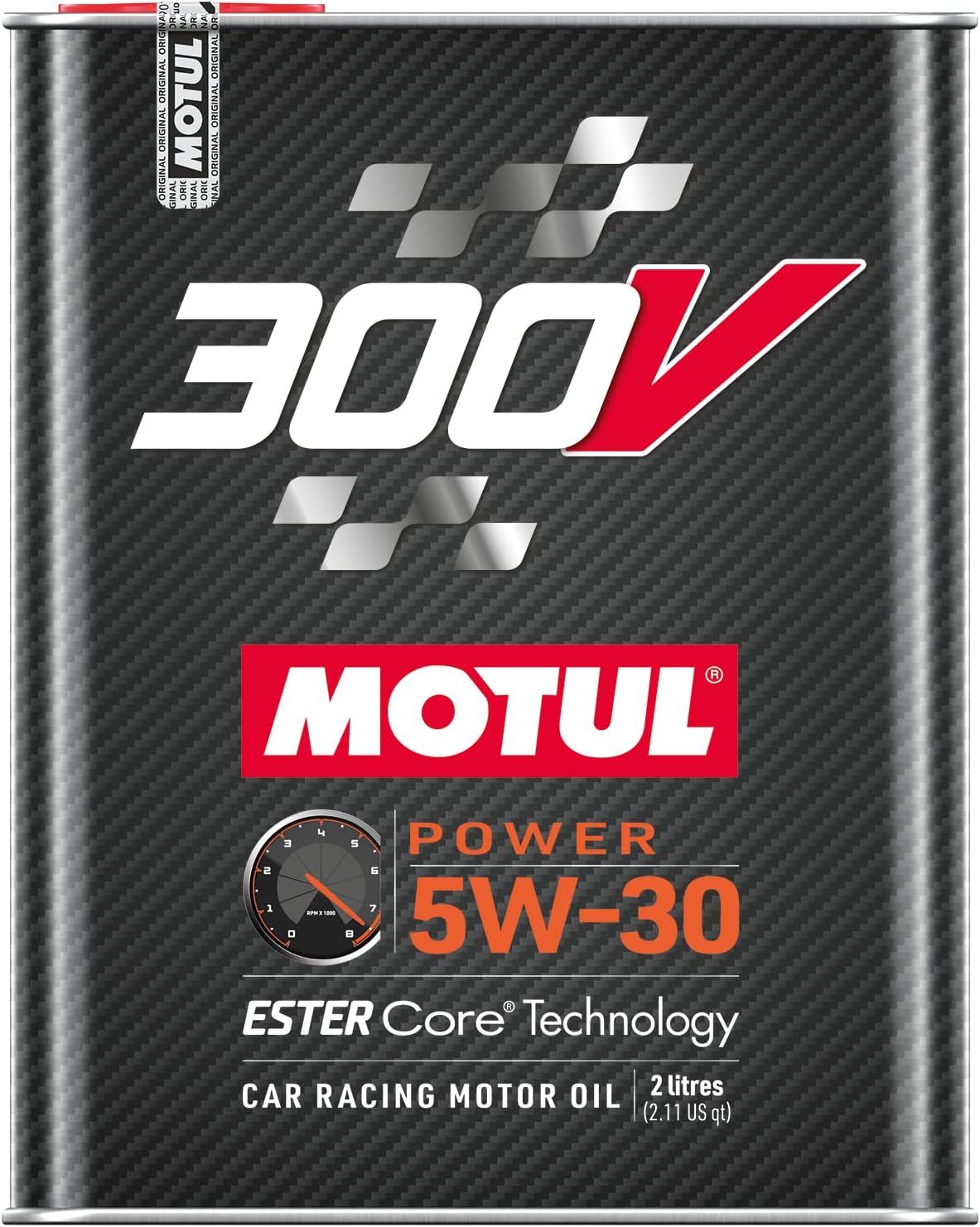 Motul 110814 300V 5W-30 POWER Car Racing Motor Oil Full Synthetic Engine Lubricant 2 Liter High Performance 4-Stroke Ester Core