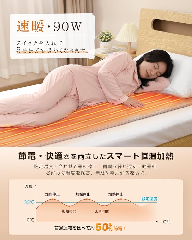 Aliliy 電気毛布　6段温度 PSE認証済み Amazon.co.jp : Aliliy 電気毛布 掛け敷き兼用 洗える