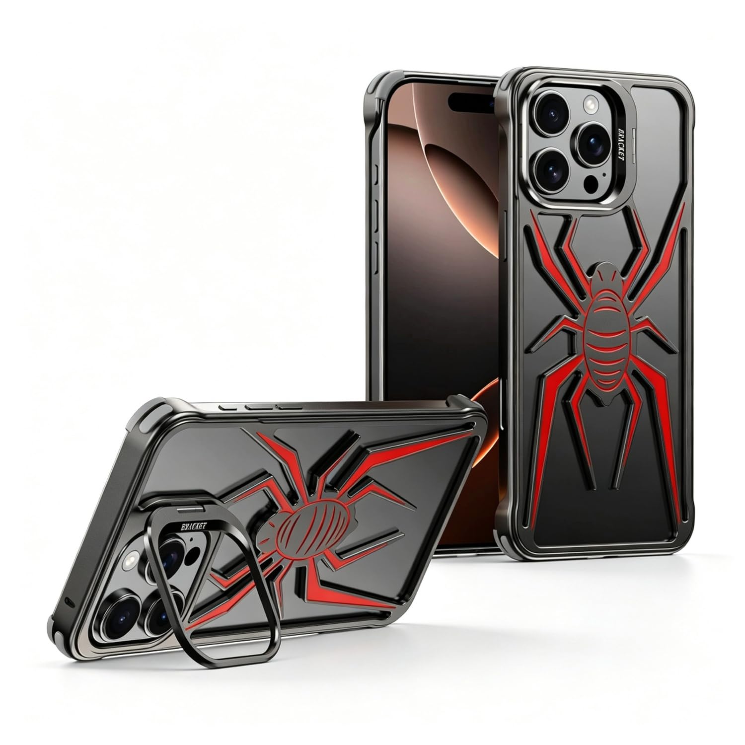 Carcasa de aluminio con soporte para iPhone 15 Pro Max