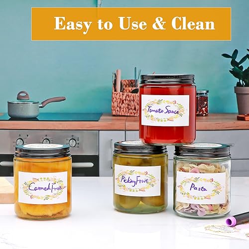 Miniatura 3 de Salzesfalls Tarros de vidrio de 8 onzas con tapas, tarros de vidrio para hacer velas, tarros redondos transparentes con tapas, tarros de masón,