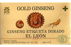 EL LEON XXX Etiquette Dorada Ginseng Gold