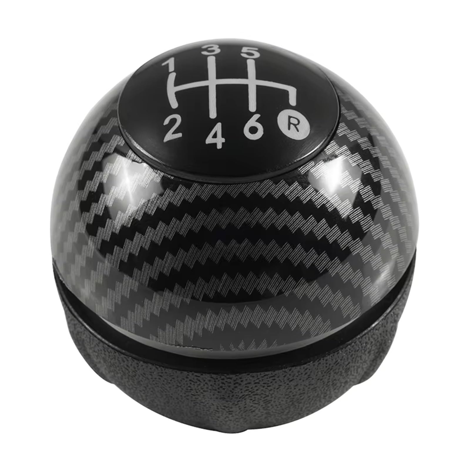 Xkoehxj 6 Speed Carbonfiber Car Gear Shift Knob For Fiat For 500 For 500C 2007-2018 Car Gear Stick Knob Head Gaiter Boot Cover Case Gearbox Boot Cover(6 Speed Carbonfiber)