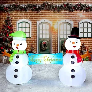 GAOMON Christmas Outdoor Decorations,Inflatable Christmas Yard Decorations,Blow Up for Outdoor, Gift for Family