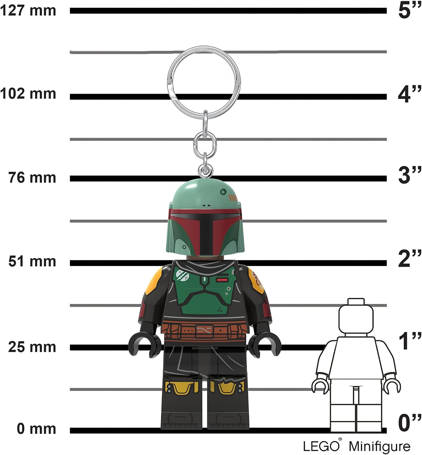 LEGO Star Wars - Large 3 Inch Tall Figure Key Light - Boba Fett (KE188H)