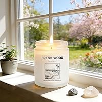 Vista 3 de Velas perfumadas para el hogar, paquete de 4 velas de soja de regalo con 4 aromas de fragancia, velas florales y de madera de lavanda