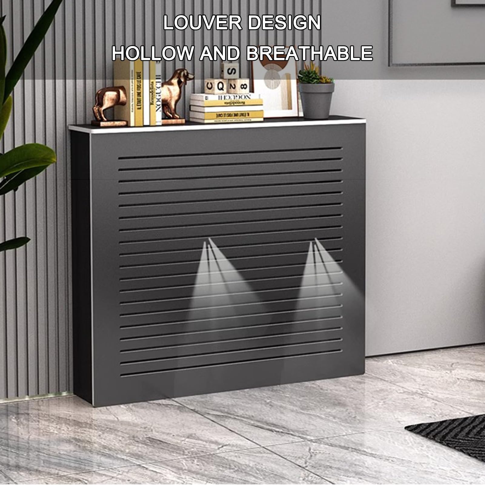 HARELA Heizkörper-Abdeckung, Heizung Heizkörper Abdeckung Schutz, Heizkörperverkleidung Lattenrost, Paravent oder Lüftungsgitter, für Wohnzimmer/Schlafzimmer/Küche(80 * 70 * 15cm/31.5 * 27.6 * 5.9in)