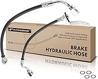 A-Premium Rear Brake Hydraulic Hoses Pair for Chevy Silverado 1500 & GMC Sierra 1500 1999-2001/2004 - DOT Certified, Replace 15884694