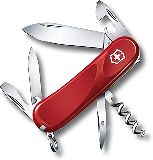 Victorinox Swiss Army Multi-Tool, Evolution 10 Pocket Knife, Red