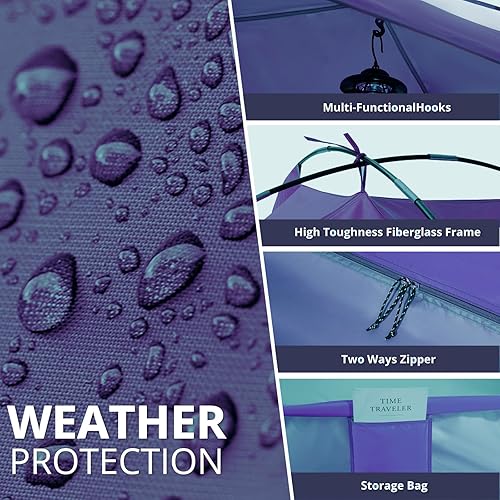 Miniatura 6 de CAMEL CROWN Tienda de campaña de playa UPF 50+ para 2356 personas, parasol ligero y portátil con anclaje de arena, día de playa familiar y aventuras