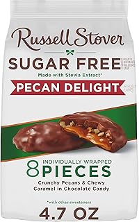 RUSSELL STOVER Sugar Free Pecan Delight Chocolate Candy, 4.7 oz. bag