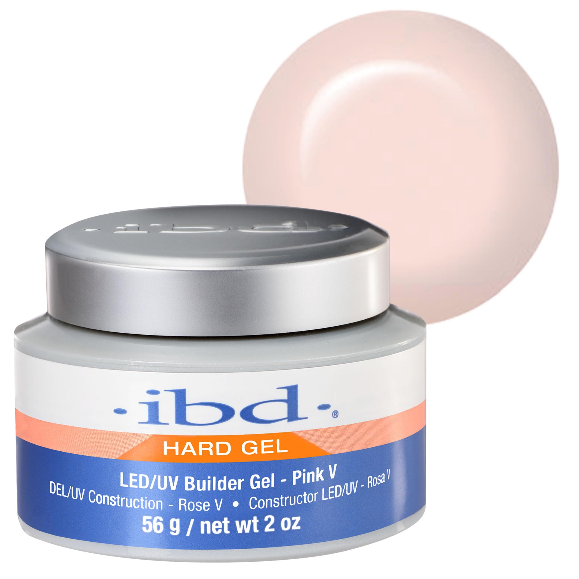 IBD Hard Gel – LED/UV Builder Gel Pink V, 1er Pack (1 x 56 g) – MADE IN USA – Nagelaufbau zu Hause – ohne Termine und laute Nagelstudios