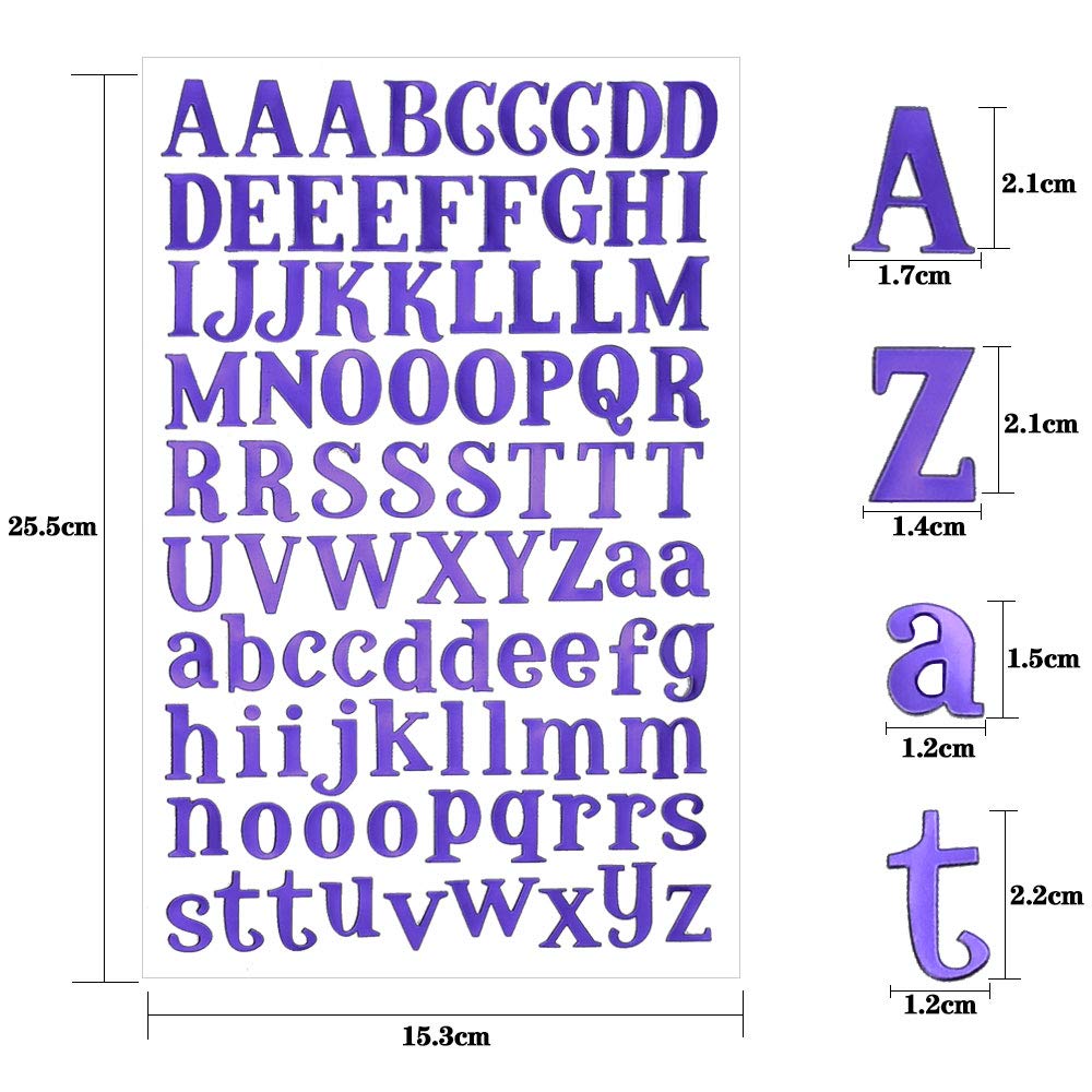 10 vellen letterstickers, kleurrijke alfabetstickers zelfklevende 10 vellen letterstickers, kleurrijke alfabetstickers zelfklevende