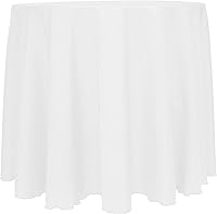 Vista 45 de Ultimate Textile Mantel redondo reversible Shantung Satin Majestic de 114 pulgadas, color verde cazador