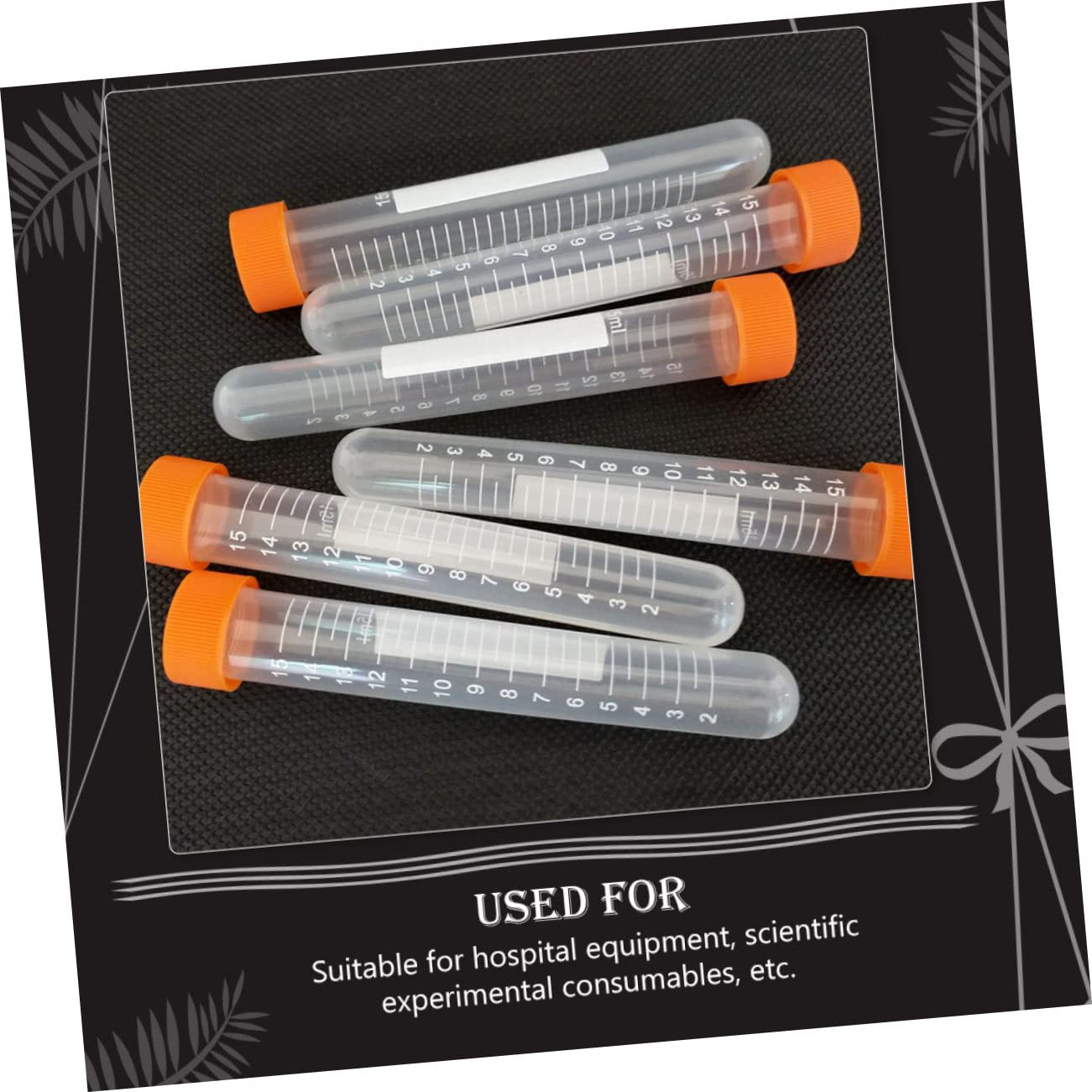 LIFKOME Zentrifugenröhrchen 15ml Zufällige Farbe mit Schraubverschluss aus Pe und Auslaufsicherem Dichtungsring 100 Stück Packung für Wissenschaftliche Experimente und Laborbedarf
