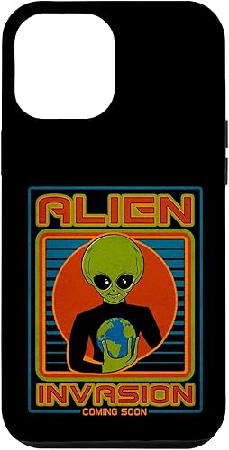 Funda para iPhone 13 Pro Max Alien Invasion 1984 Tech Noir Distopía