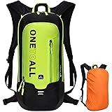 LOCAL LION Mochila Ciclismo 6L con Funda Impermeable, Mochila Esqui Ligera, Mochila Bicicleta Montaña para MTB|Bici|Enduro|Moto|Ski|Running para Hombre y Mujer 6 L Verde