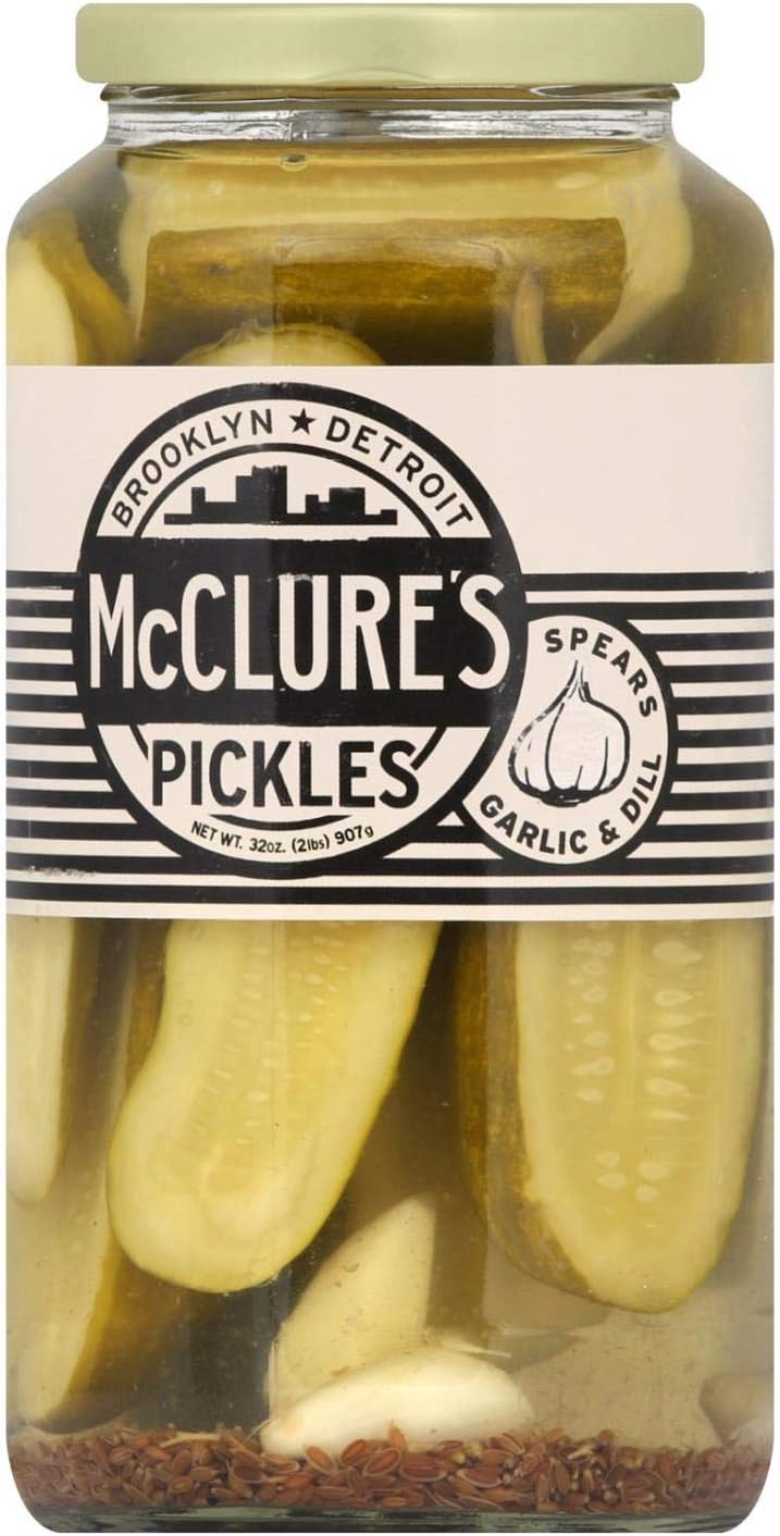 McClure's Garlic Dill Pickles 32 Ounce (Pack of 4