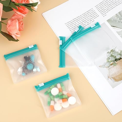 Miniatura 6 de 24 bolsas para pastillas con cremallera, organizador de medicamentos con cierre deslizante, bolsas autoadhesivas para viajes, bolsas pequeñas para