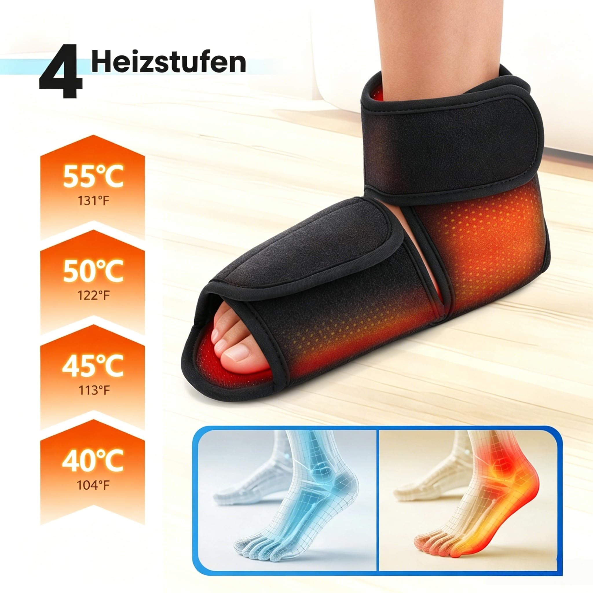 Masajeador de pies inalámbrico eléctrico con compresión de aire, masaje y calor, 3 en 1 para tobillos, suelas, arcos, regalos para madres, mujeres, mamá, papá (1 unidad)