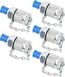 5Pcs Hydraulic Pressure Testing Adapter, Thread Test Coupling Connectors Pressure Measuring, Test Point Testing Coupling Adapter for Hydraulic System (M10*1.25)