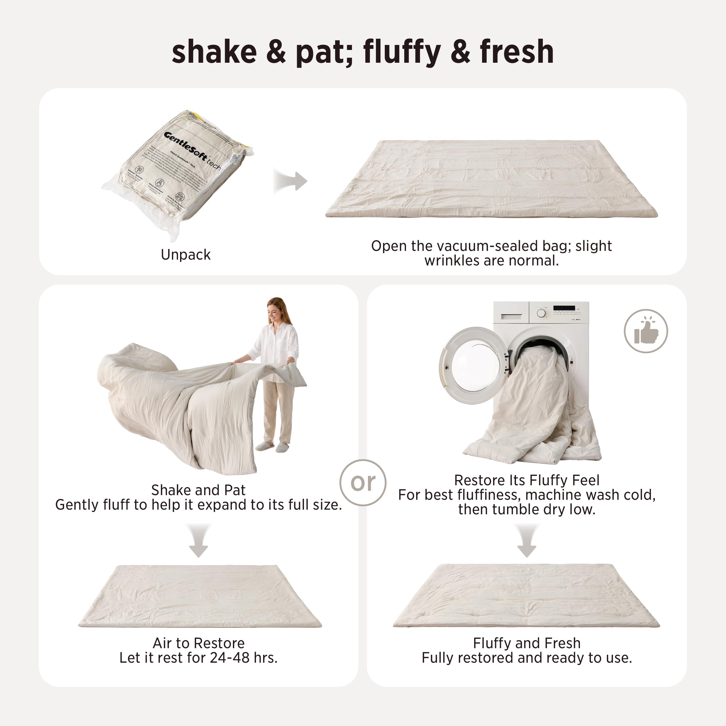 King Comforter Set 3Pcs Beige 104"x90" O18773